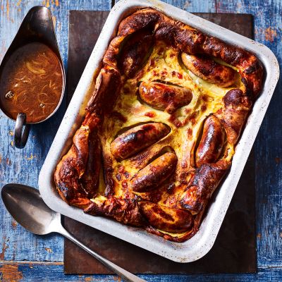 Spanish toad in the hole with sherry gravy