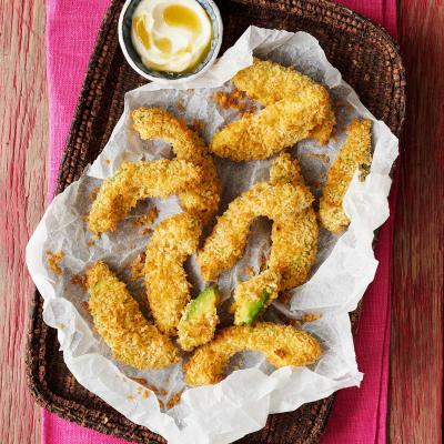 Avocado fries with Tabasco dipping sauce