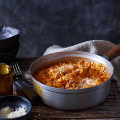 Chicken and tomato risotto