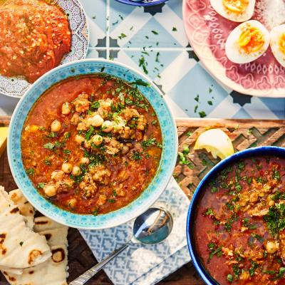 Harira soup with chicken