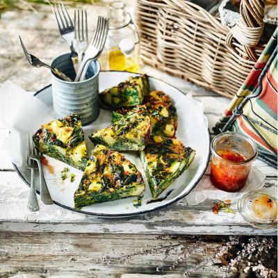 Saag aloo frittata