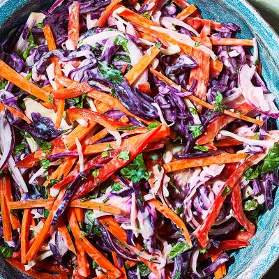 Citrus rainbow slaw