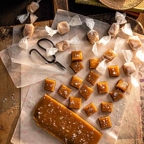 Spiced cider caramels