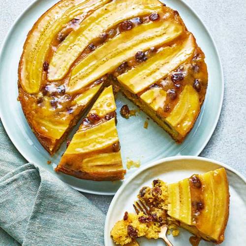Rum and raisin banana cake