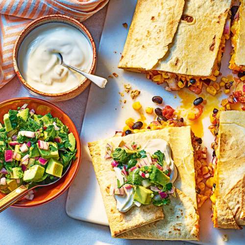 Sheet-pan quesadillas
