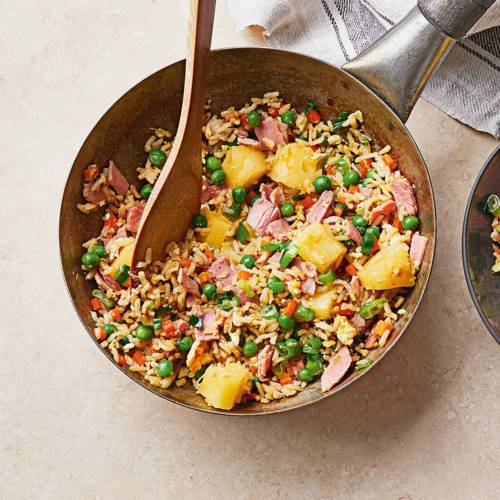 Ham and pineapple fried rice