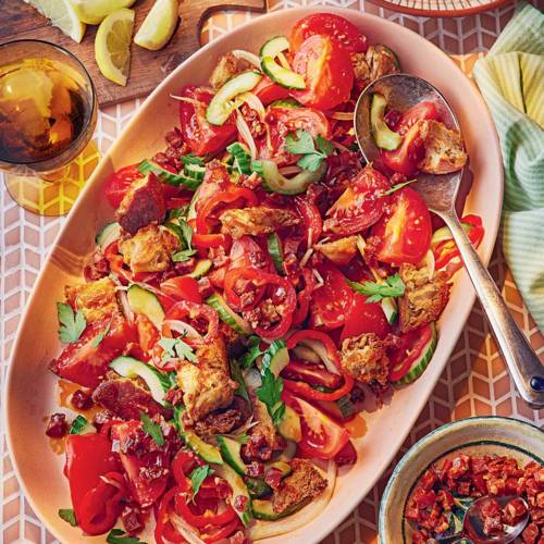 Chorizo gazpacho salad