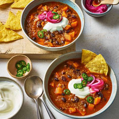 Chipotle, black bean and quinoa soup