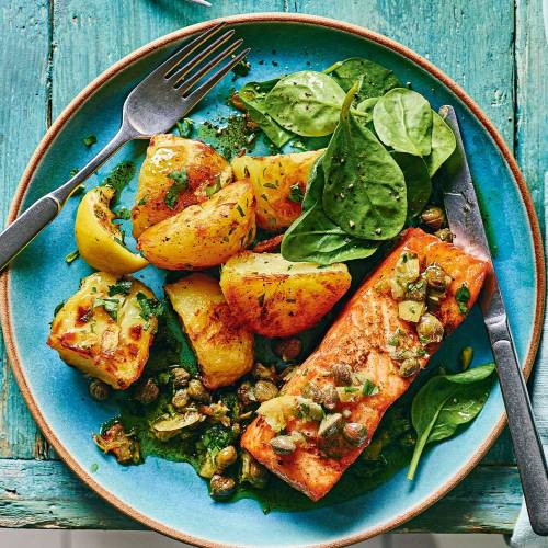 Brown butter and preserved lemon salmon