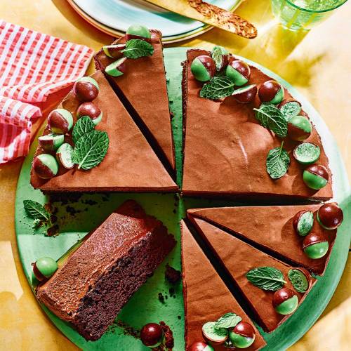 Mint-choc mousse cake