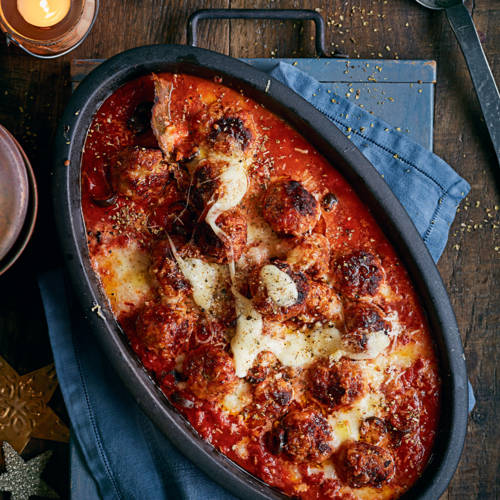 Pork and fennel baked meatballs