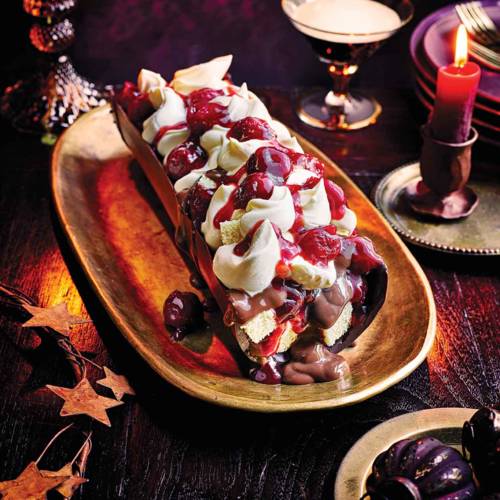 Black Forest yule log trifle