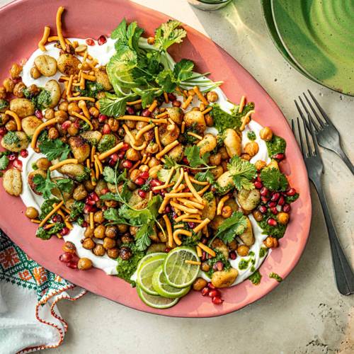 Gnocchi and jumbo chickpea 'chaat'