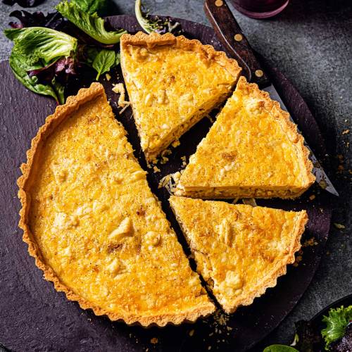 Lancashire cheese and onion tart