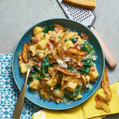 Bacon and spinach 'pottoto' 