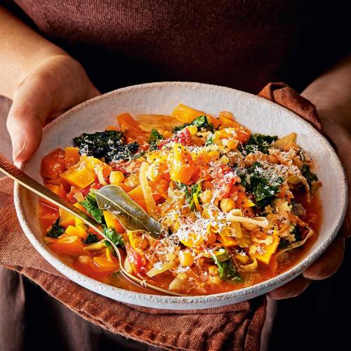 Chickpea and butternut squash minestrone