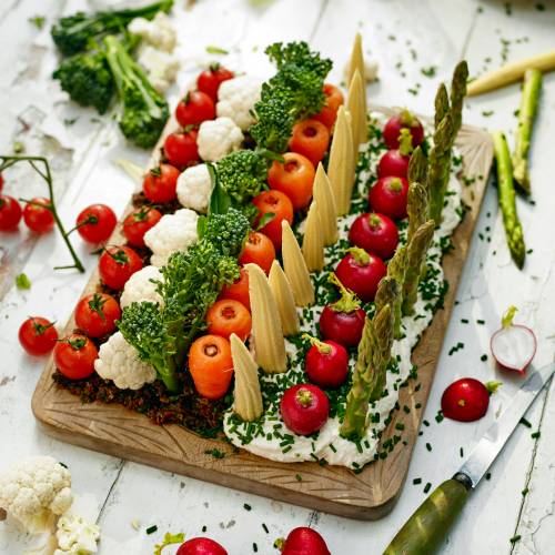 ‘Edible garden’ crudités and dips