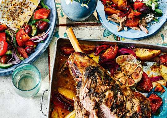 Greek Easter menu serving six 