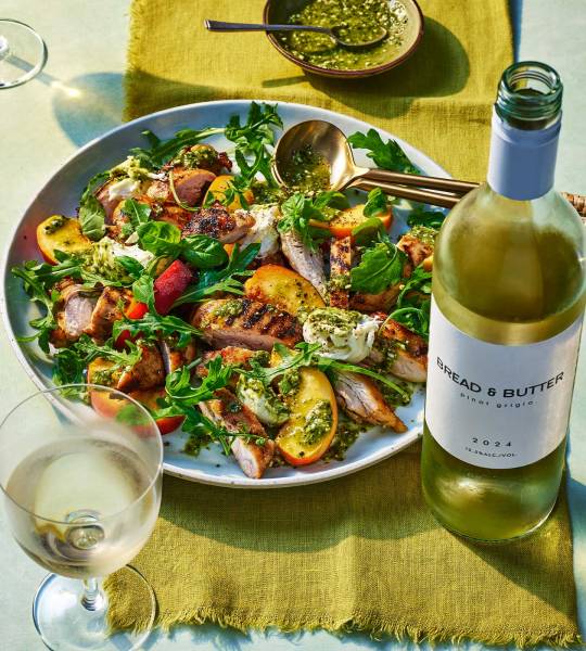 Sponsored: Grilled chicken and peach Caprese salad