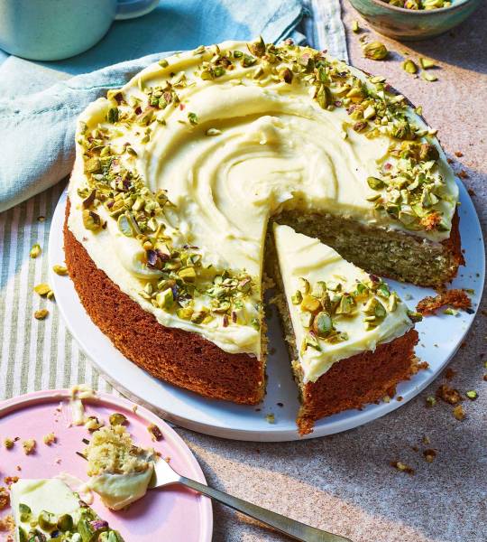 Sponsored: Elderflower, pistachio and lime cake