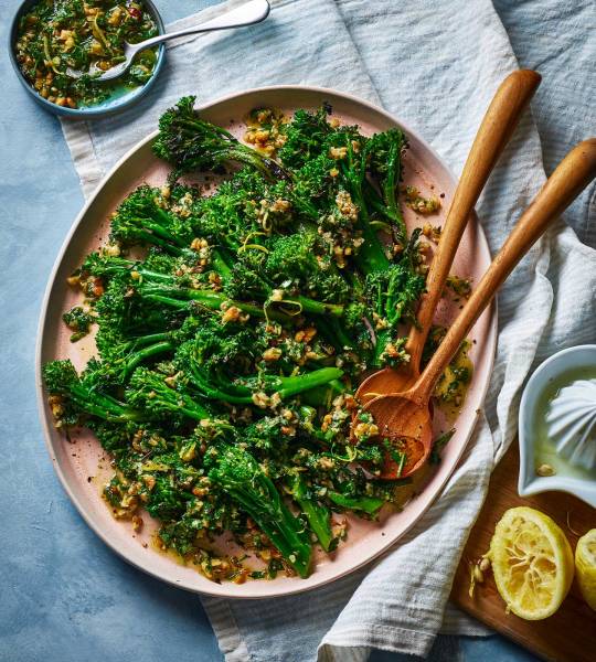 Sponsored: Grilled Tenderstem® broccoli with walnut gremolata