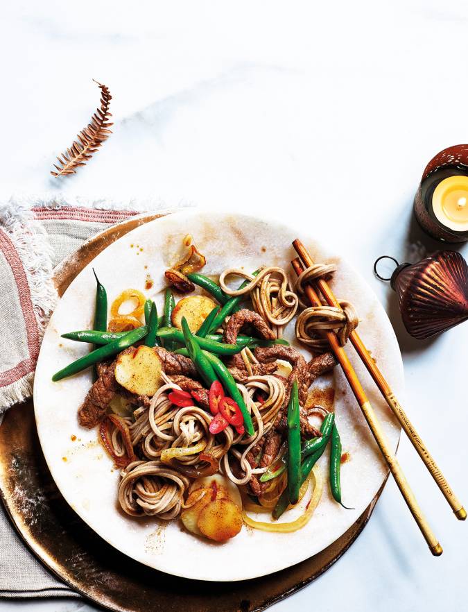 Recipe: Sesame-soy beef and green bean stir-fry