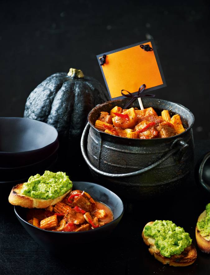 Recipe: Spicy spooky stew & ghoulish toasts
