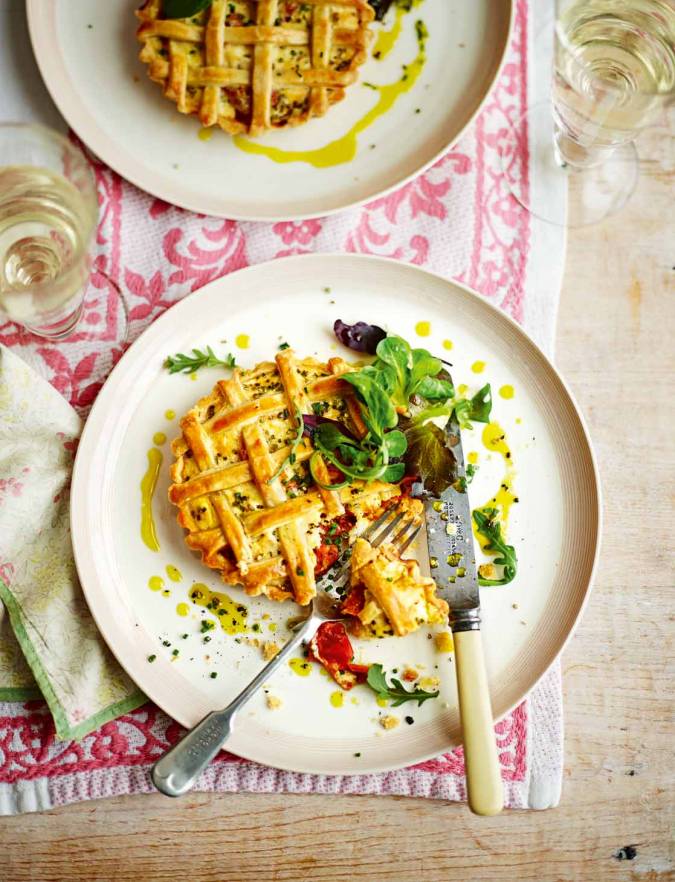 Recipe: Crab, tomato and Parmesan lattice pies
