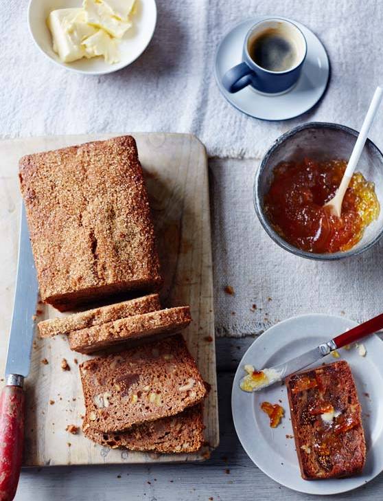 Recipe: Fig, orange and walnut breakfast loaf