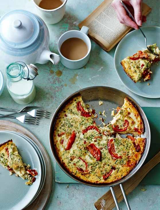 Recipe: Tomato, mozzarella and chive frittata