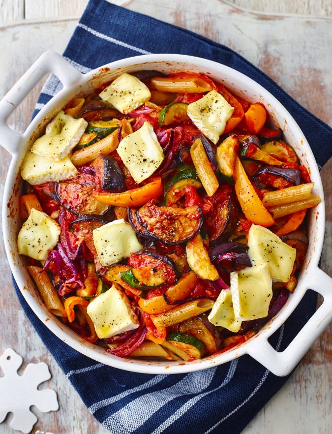 Recipe: Melting Brie and ratatouille pasta gratin
