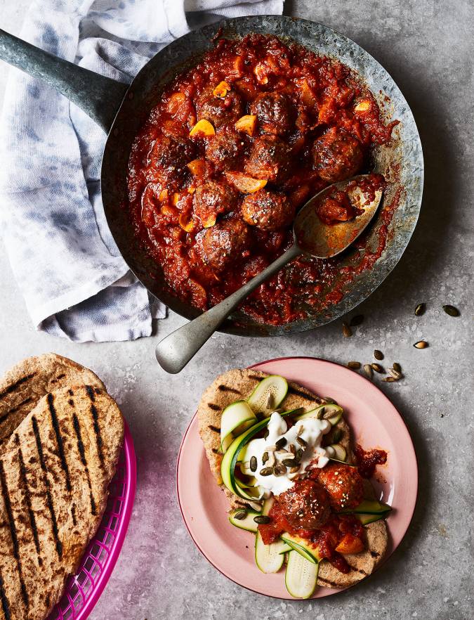 Recipe: Moroccan meatballs with red pepper sauce