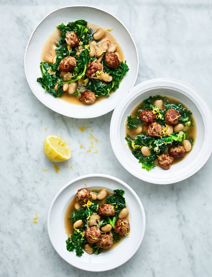 Recipe: Sausage, kale and butter bean one-pot