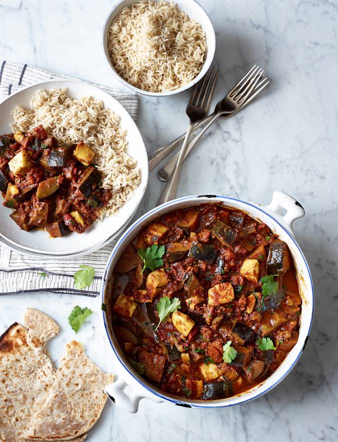 Recipe: Aubergine and halloumi curry