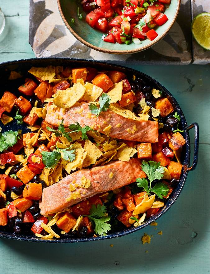 Recipe: Salmon taco bake