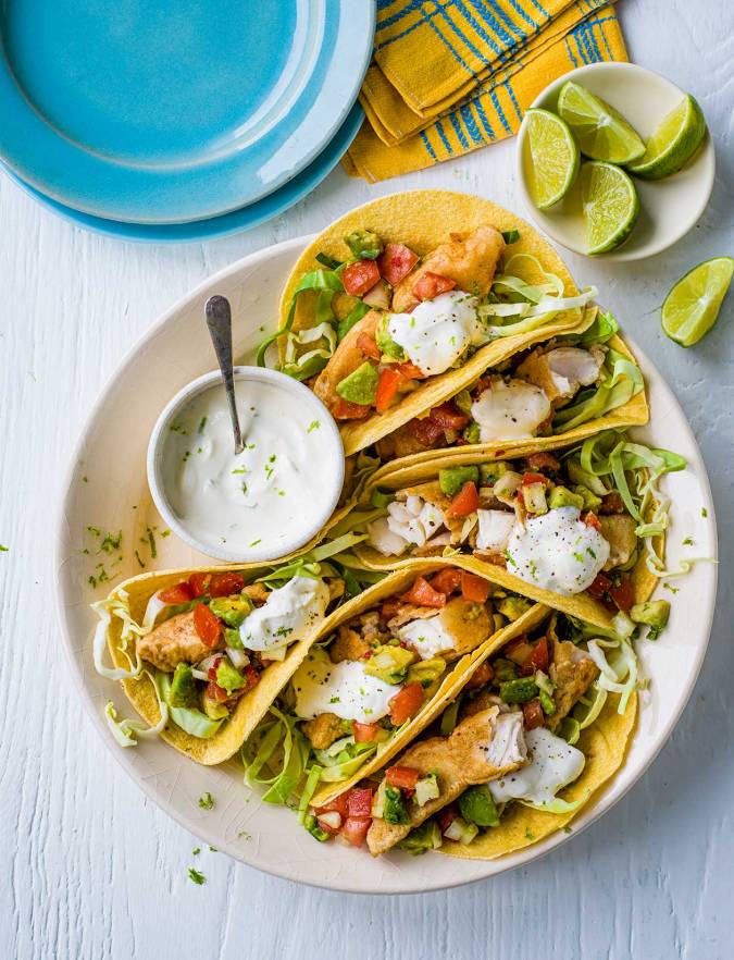 Baja fish tacos recipe | Sainsbury's Magazine