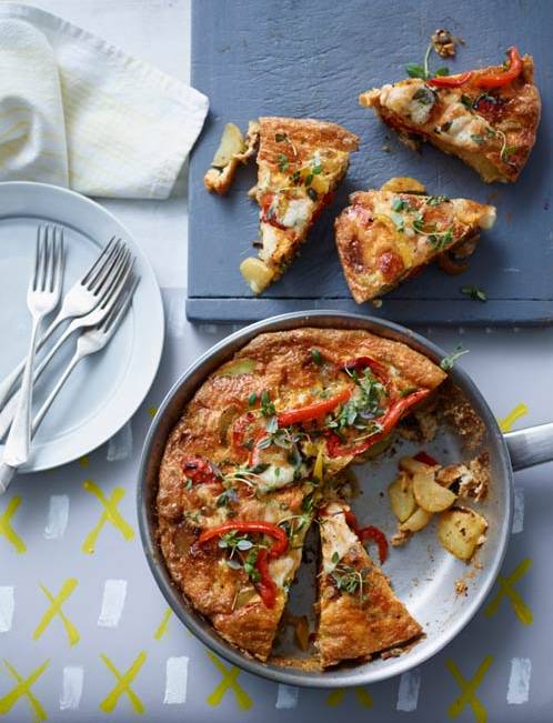 Recipe: Smoky pepper and onion frittata with Manchego