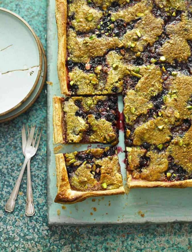 Recipe: Blackcurrant and pistachio tart