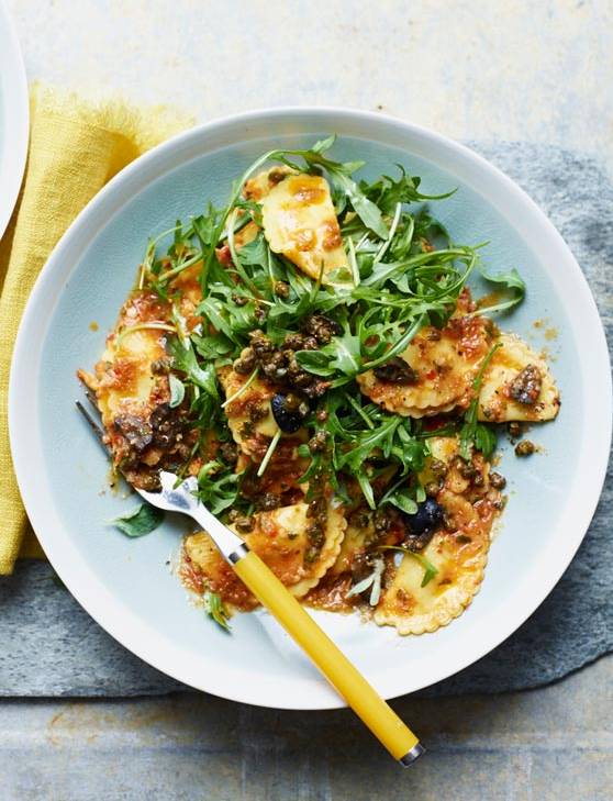 Recipe: Puttanesca pasta with rocket