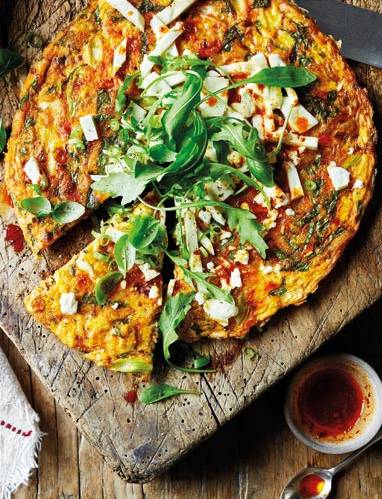 Recipe: Harissa, basil and feta frittata