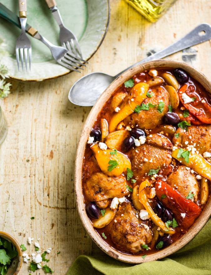 Recipe: Greek-style chicken and olive stew