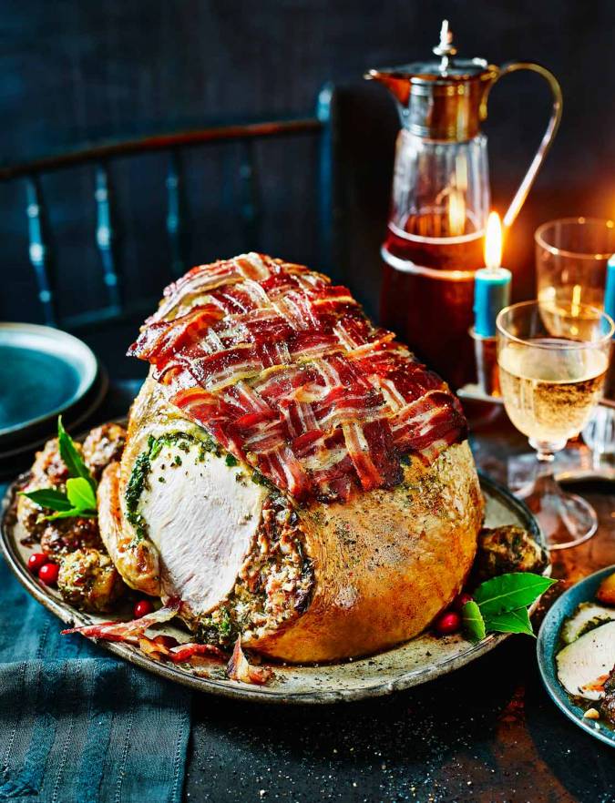 Roast turkey crown with herb butter recipe | Sainsbury's Magazine