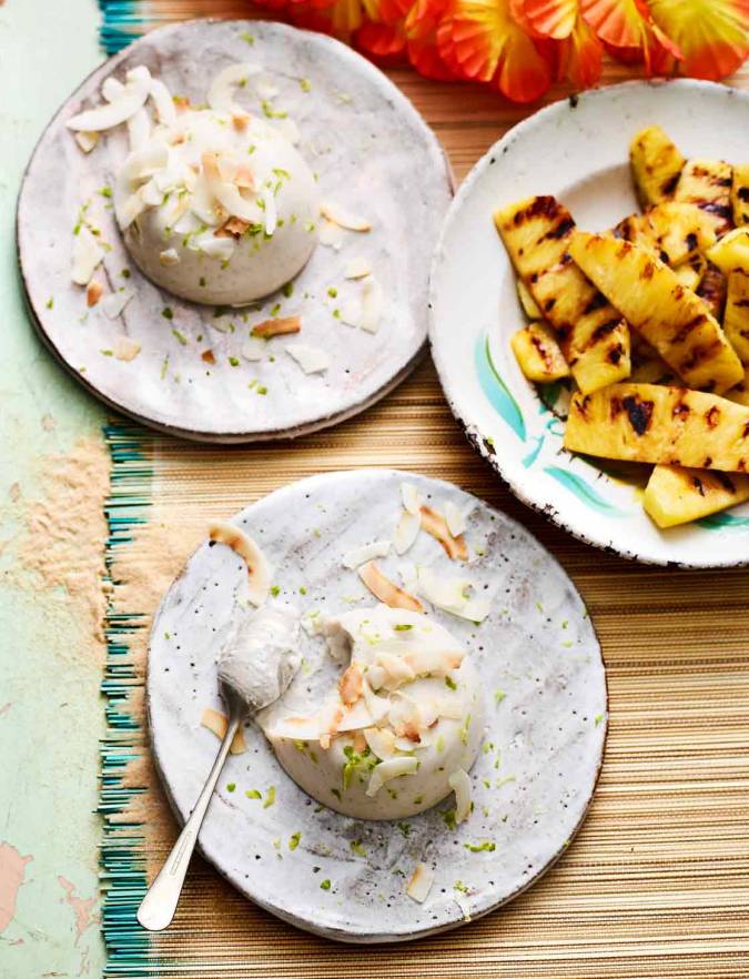 Recipe: Coconut haupia with griddled pineapple