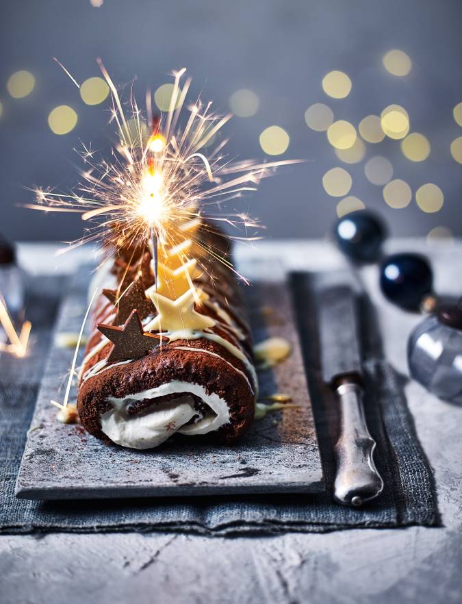 Décoration bûche de Noël comestible : nos idées gourmandes : Femme Actuelle  Le MAG