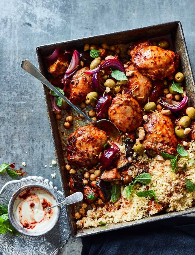 Recipe: Harissa chicken traybake