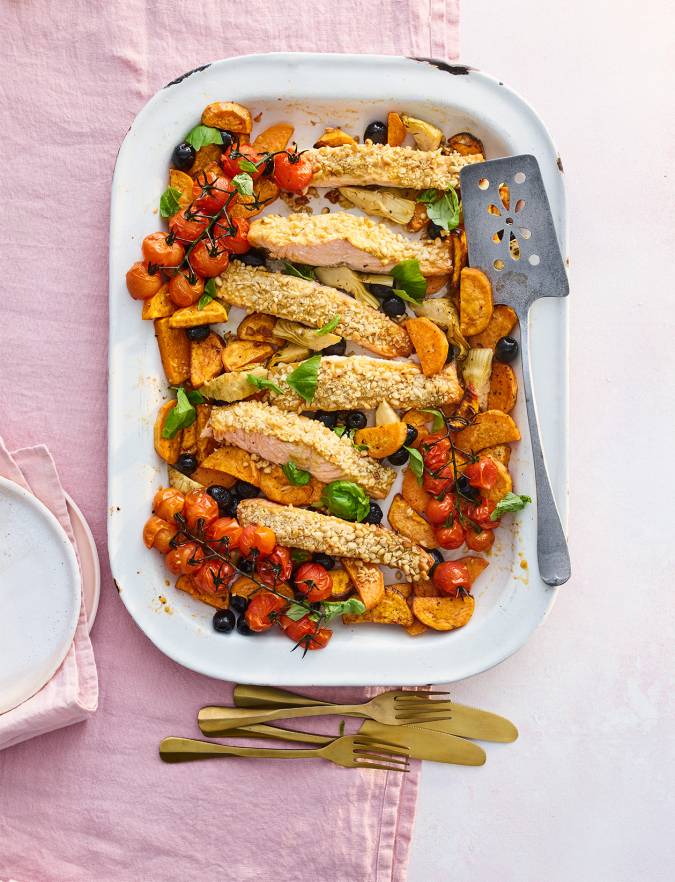Recipe: Provençal pine nut-crusted salmon
