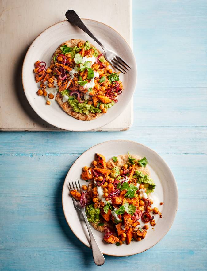 Recipe: Spiced chickpea and sweet potato flatbreads
