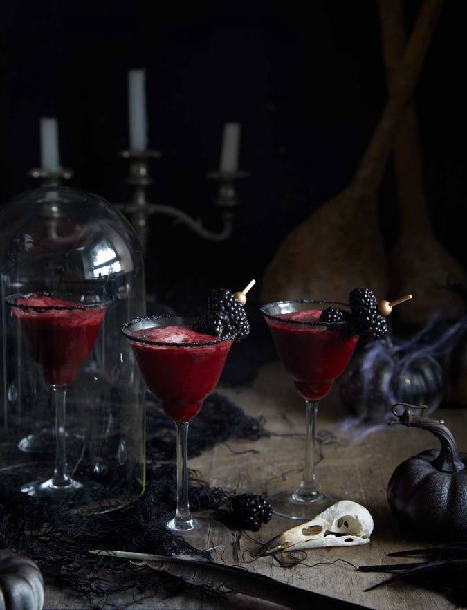 Recipe: Black magic Halloween Bellini