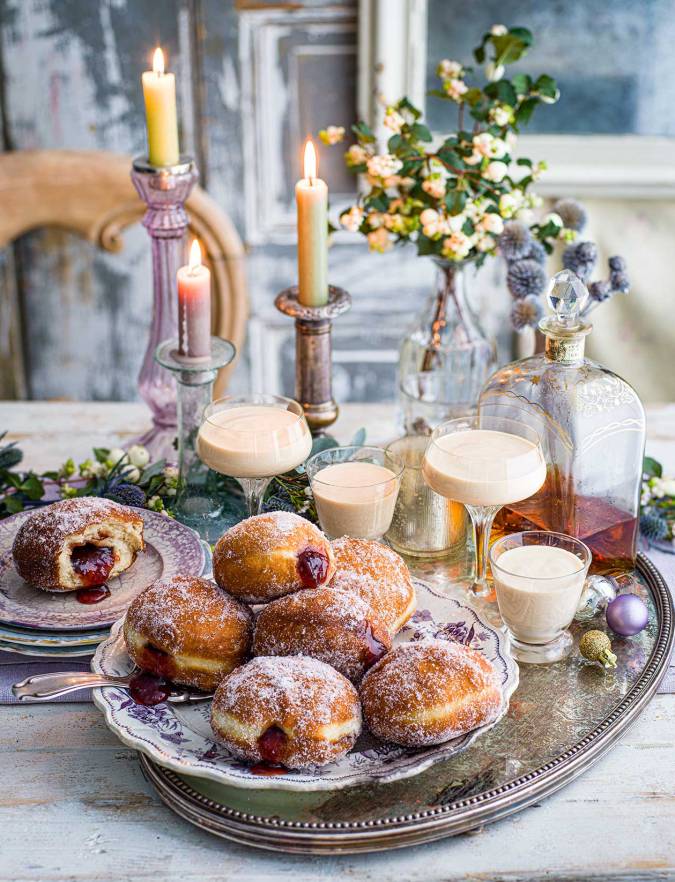 Recipe: Damson doughnuts with hazelnut eggnog shots