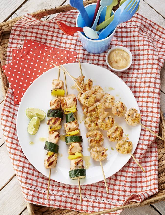 Recipe: Summer skewers with a sweet chilli dip